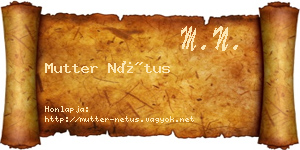 Mutter Nétus névjegykártya